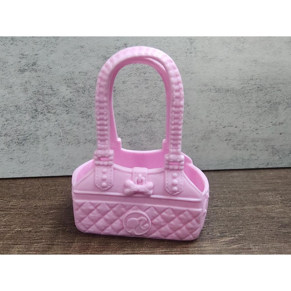 BARBIE DOLL PETS ACCESSORY Pink Logo CARRY BAG DOGS CATS QUILTED Carrier Z35